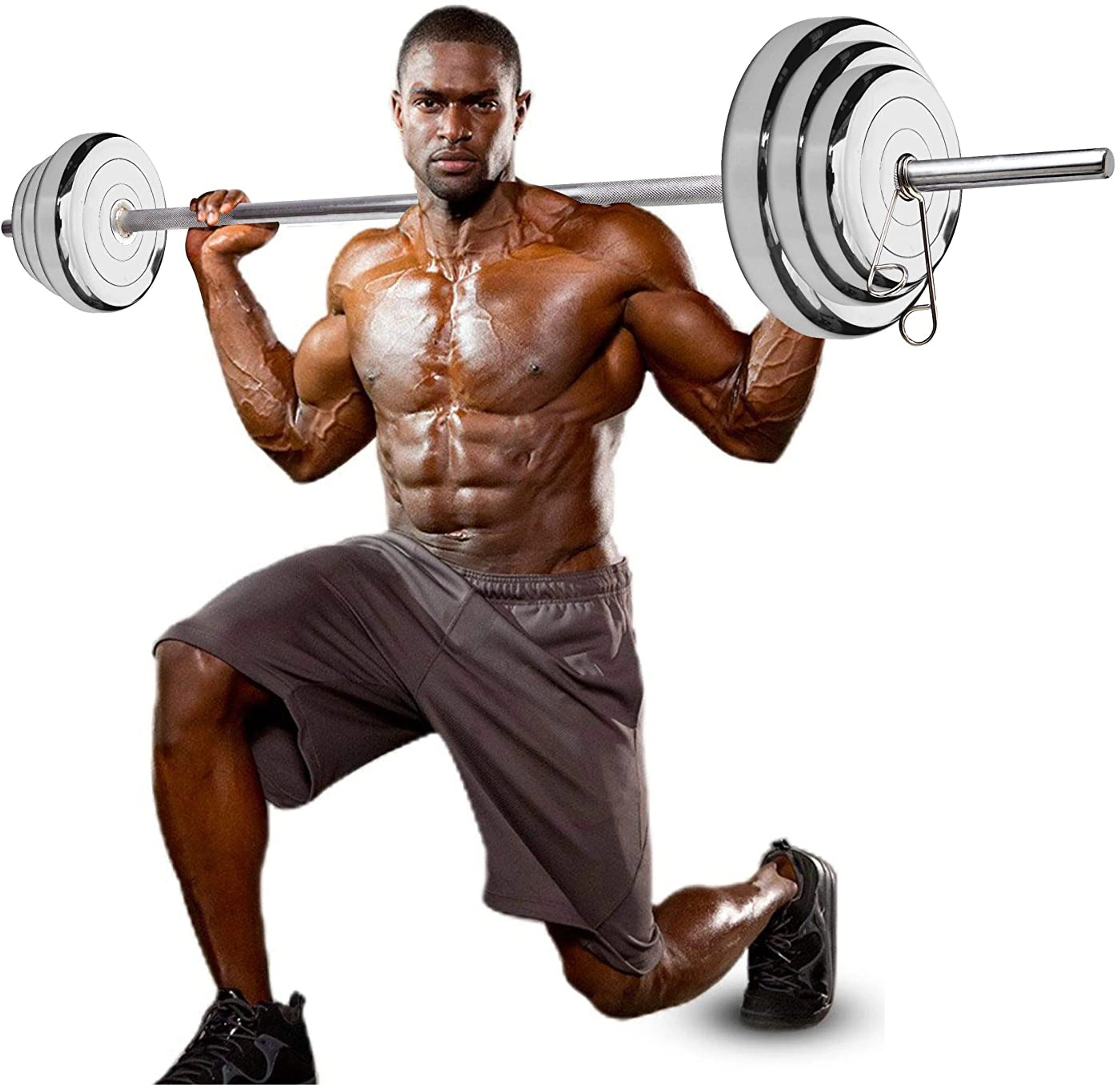 YMD 70 kg Steel Plates (2.5X4 5X4 10X4) 4FT Curl & 4FT Straight 25mm Star Rod Home Gym Combo