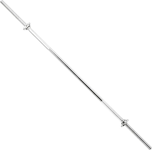 YMD 5 Feet Solid 25mm Star Nut Standard Straight Barbell Weight Lifting Bar